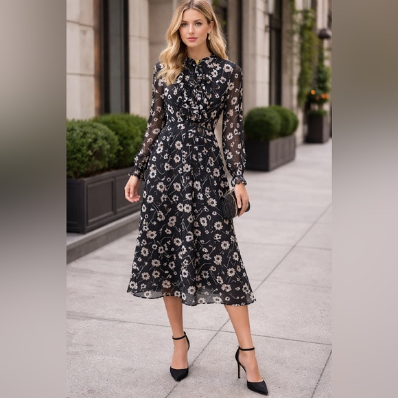 Juicy Couture Dresses & Skirts - 🛍️SALE🛍️ Juicy Couture Black Label Floral Midi Dress